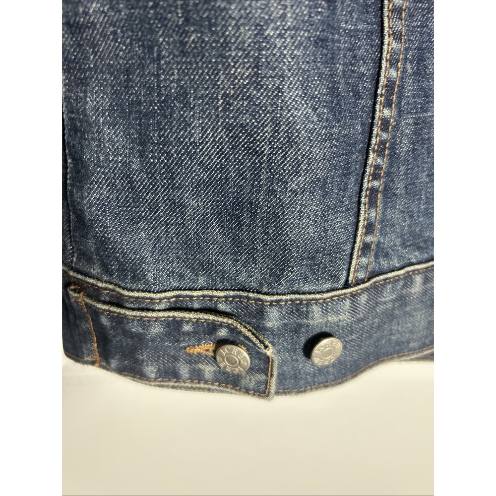 J Crew Dark Wash Distress Long Sleeve Denim Jacket Women's Size S - Picture 3 of 12